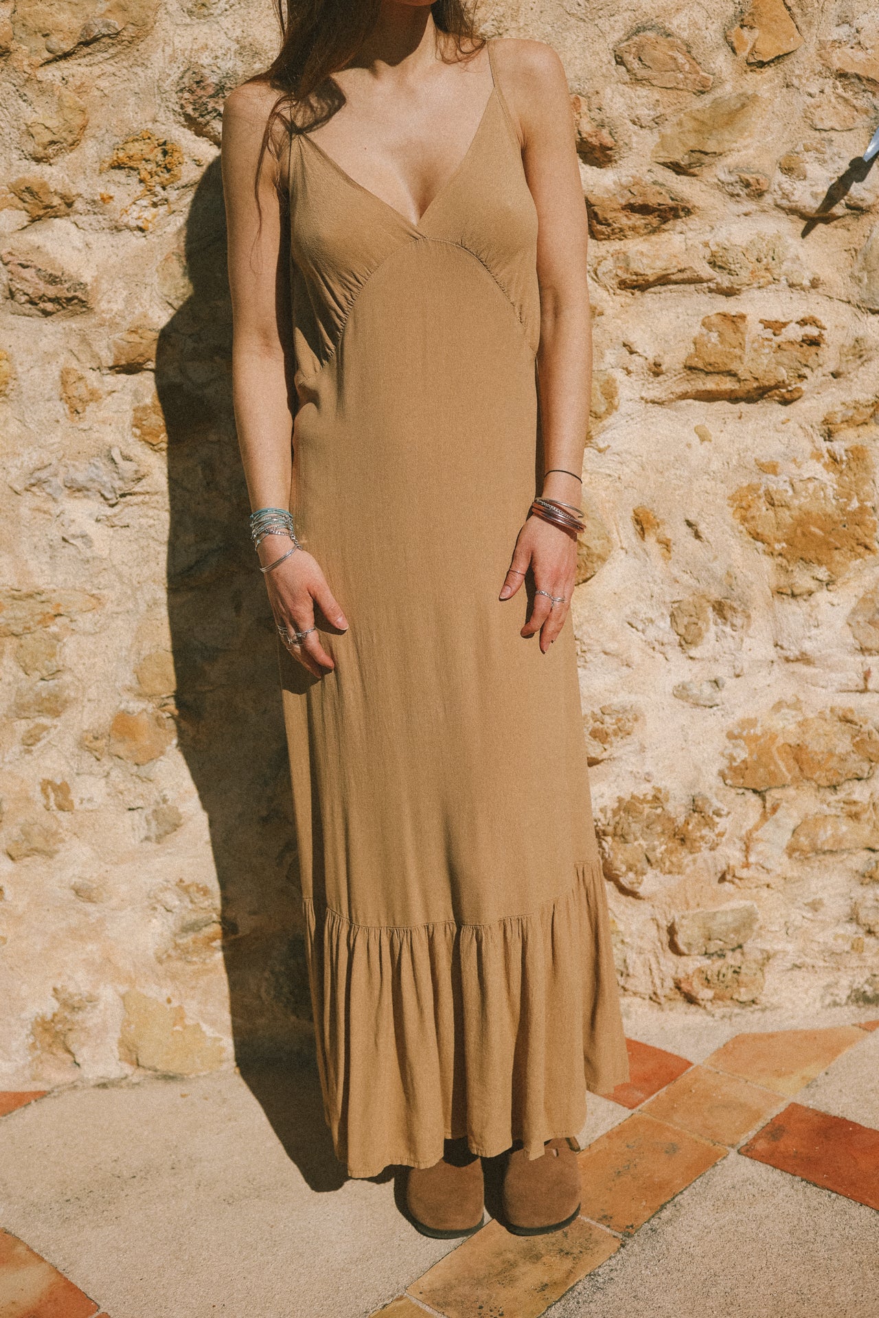 LAUREN VIDAL - Robe camel WENDY