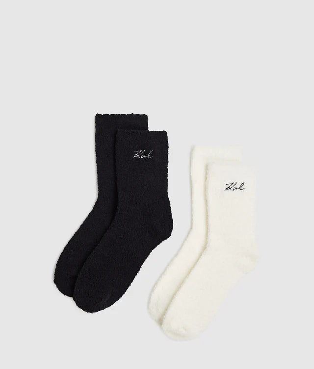 CHAUSSETTES EN MOLLETON - KARL LAGARFELD