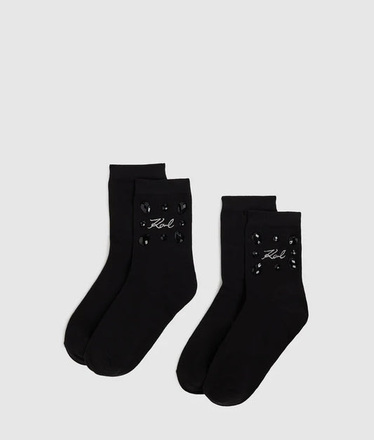 CHAUSSETTES PIERRES PRECIEUSES - KARL LAGARFELD