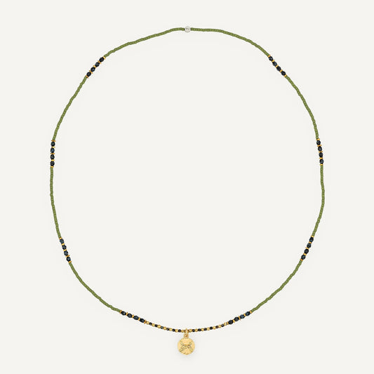 Bracelets colliers - CONNEXION 3 VERT - TETES BLONDES – bijou déplié sur fond blanc